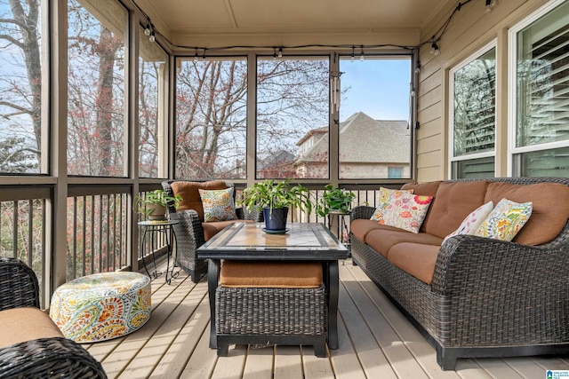 view of sunroom / solarium