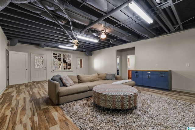 living room featuring wood finished floors