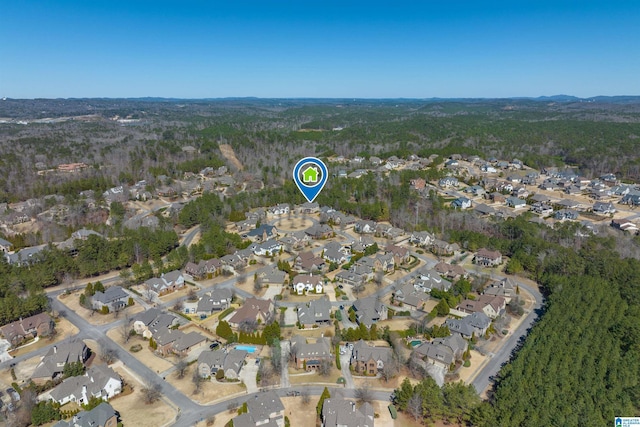 birds eye view of property featuring a residential view