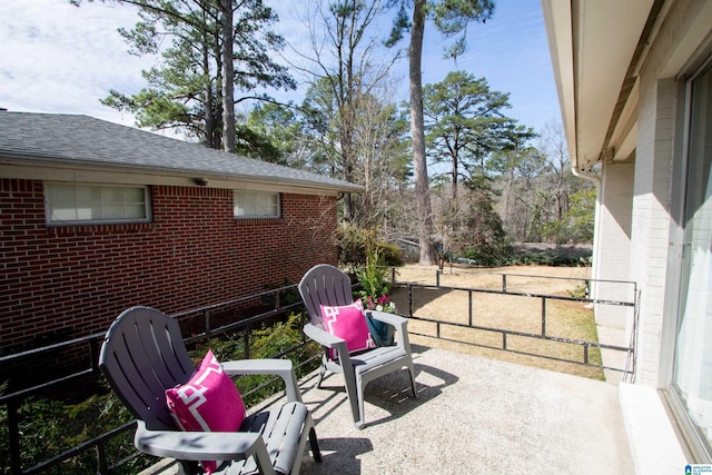 view of patio with fence