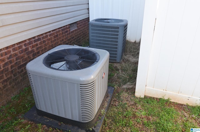 exterior details featuring crawl space and central AC