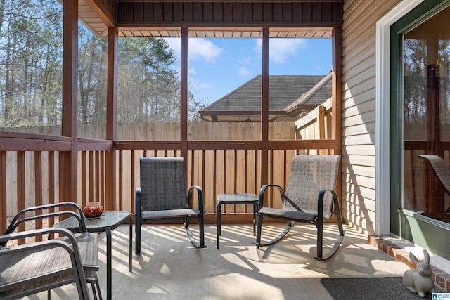 sunroom / solarium with a wealth of natural light