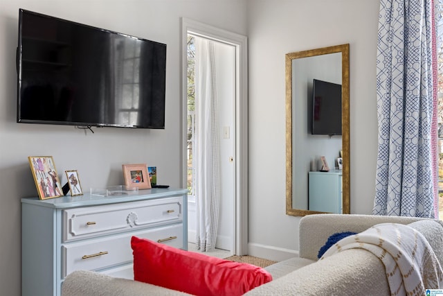 bedroom with baseboards