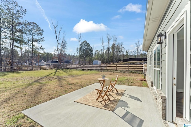 view of patio featuring a fenced backyard