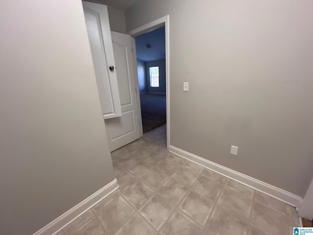 hallway with baseboards