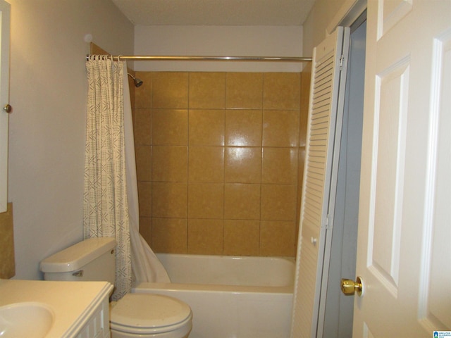 3830 Windhover Dr Unit 1, Vestavia Hills, AL 35216 - bathroom with vanity, shower / bath combination with curtain, and toilet