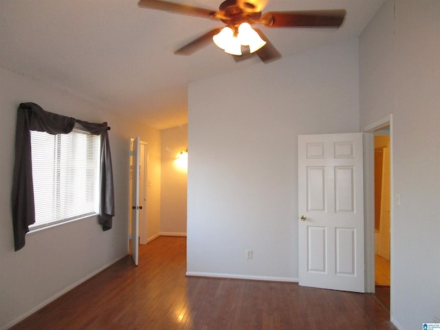 3830 Windhover Dr Unit 1, Vestavia Hills, AL 35216 - unfurnished bedroom featuring ceiling fan, baseboards, and wood finished floors