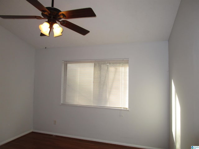 3830 Windhover Dr Unit 1, Vestavia Hills, AL 35216 - empty room featuring wood finished floors, a ceiling fan, and baseboards