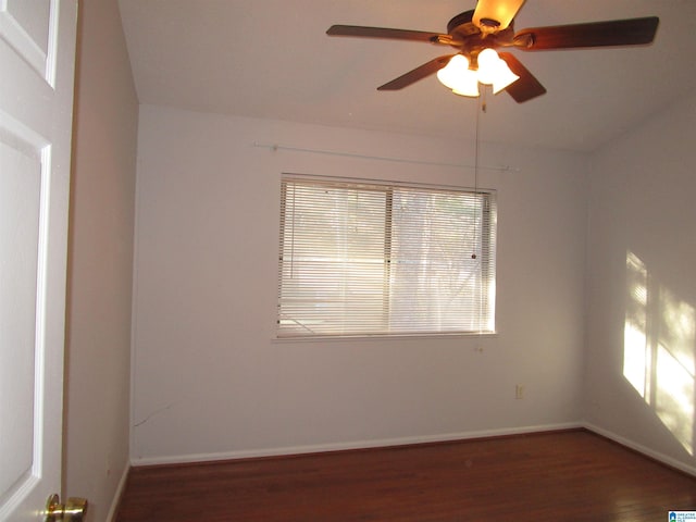 3830 Windhover Dr Unit 1, Vestavia Hills, AL 35216 - spare room with a ceiling fan, baseboards, and wood finished floors