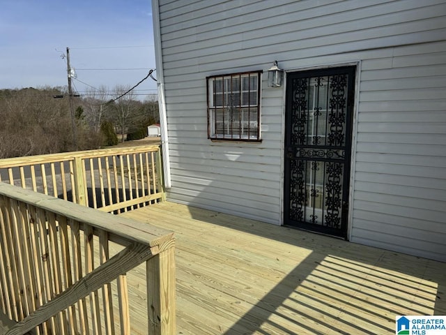 view of wooden deck