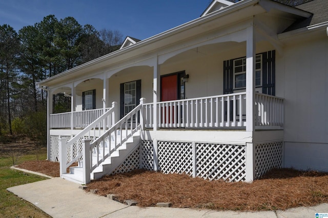 view of front of house featuring covered porch