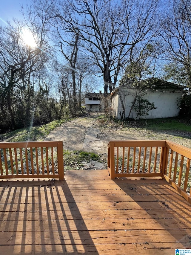 view of wooden deck