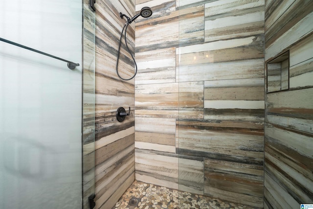 full bathroom with a stall shower