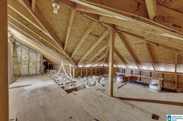 view of attic