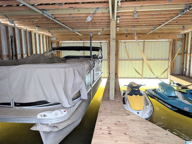 view of dock area