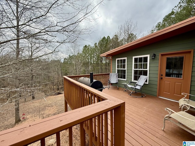 view of wooden deck