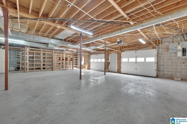 garage featuring electric panel