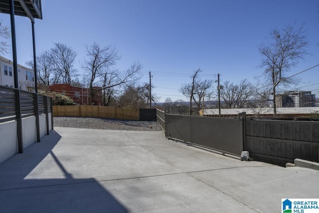 view of patio with a fenced backyard