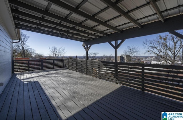 view of wooden terrace