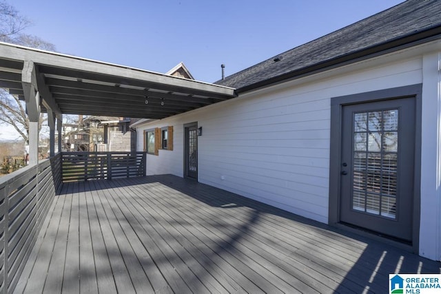 view of wooden deck