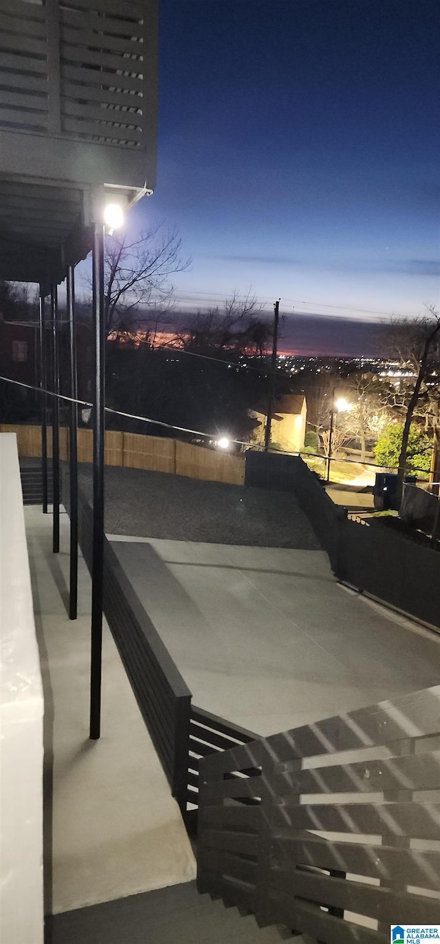 view of patio / terrace with a balcony