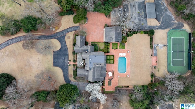 birds eye view of property