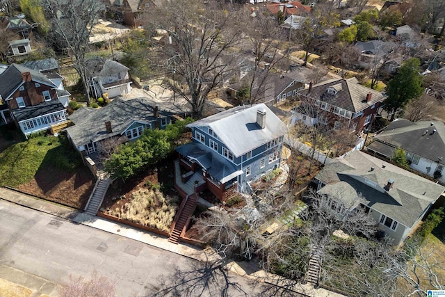 aerial view featuring a residential view