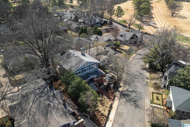 aerial view with a residential view