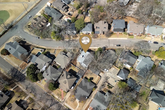 bird's eye view with a residential view