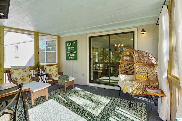 view of sunroom / solarium