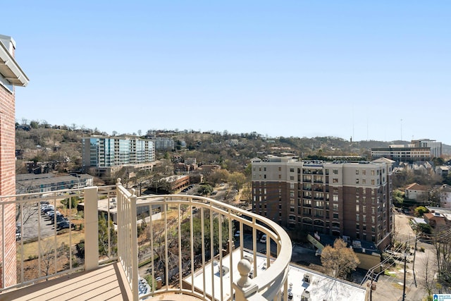 balcony with a city view