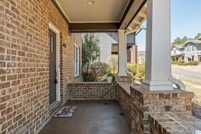 view of patio with covered porch