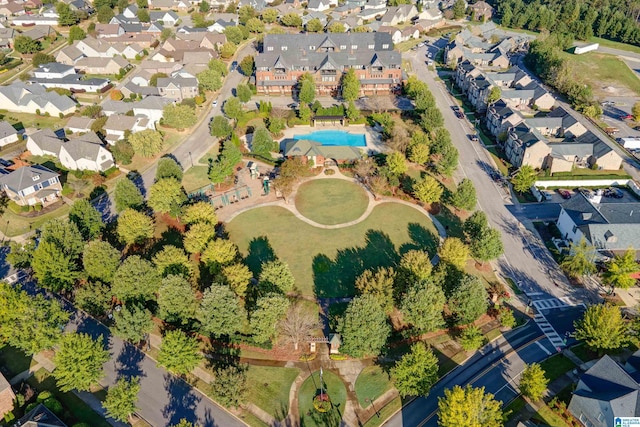 aerial view featuring a residential view