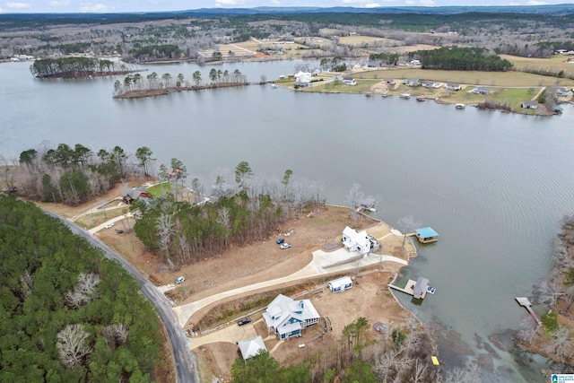1165 Cedar Creek Dr, Sylacauga, AL 35151 - bird's eye view featuring a water view