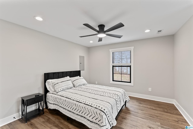 1165 Cedar Creek Dr, Sylacauga, AL 35151 - bedroom with wood finished floors, visible vents, and baseboards
