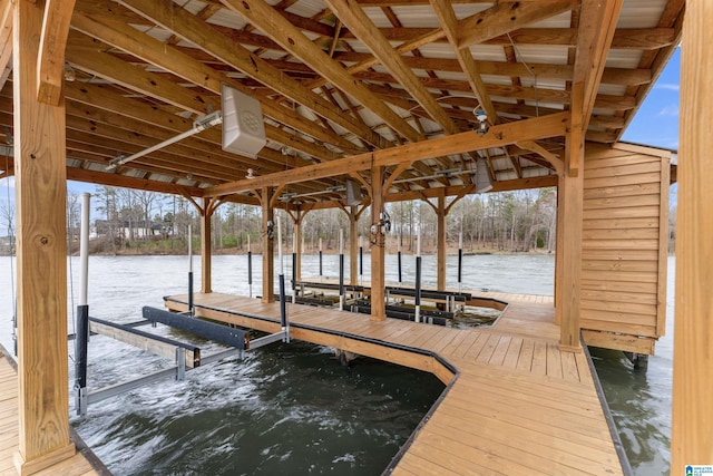 1165 Cedar Creek Dr, Sylacauga, AL 35151 - dock area with a water view and boat lift