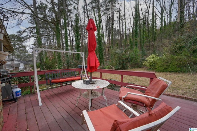 view of wooden terrace