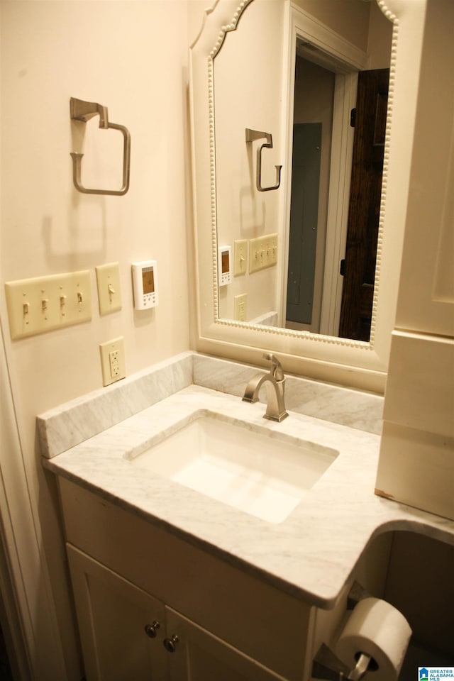 bathroom featuring vanity