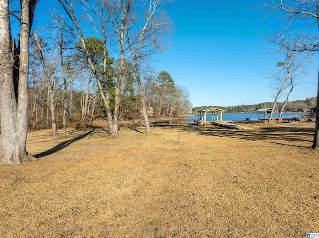 72 Alexandria Heights Cir, Alexandria, AL 36250 - view of yard with a water view and a dock