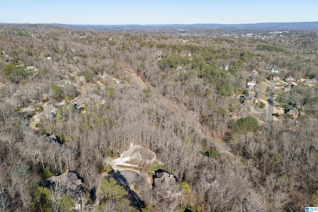 aerial view with a forest view