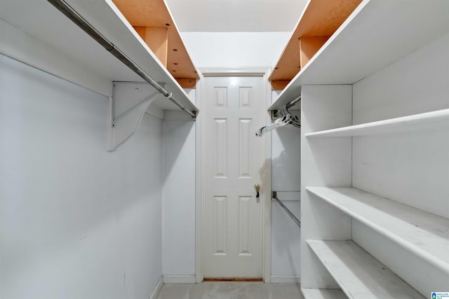 view of walk in closet