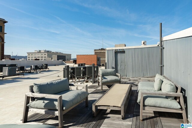 300 20th Ave N Unit 204, Birmingham, AL 35203 - deck featuring an outdoor living space and a view of city