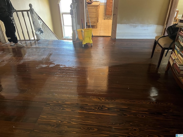 interior space with wood finished floors