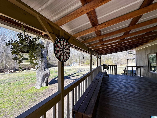 deck with fence