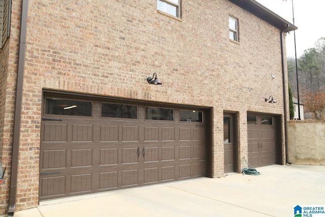 garage with driveway