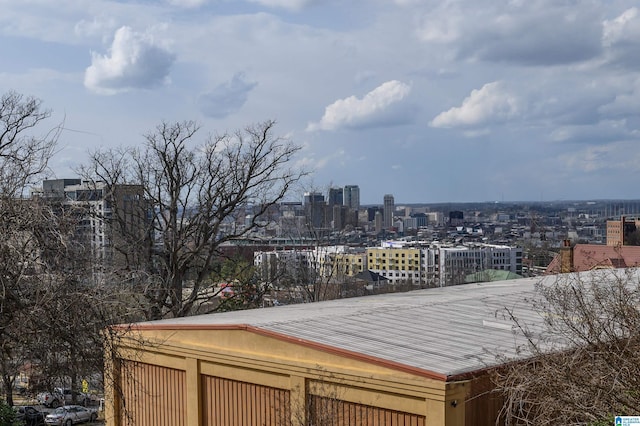 deck featuring a city view