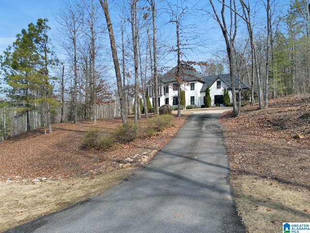 exterior space with aphalt driveway