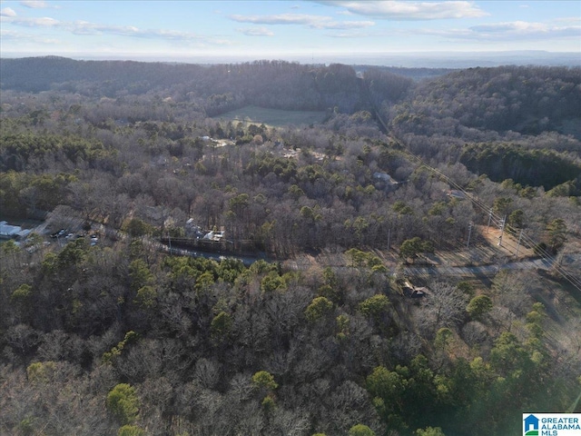 drone / aerial view with a view of trees