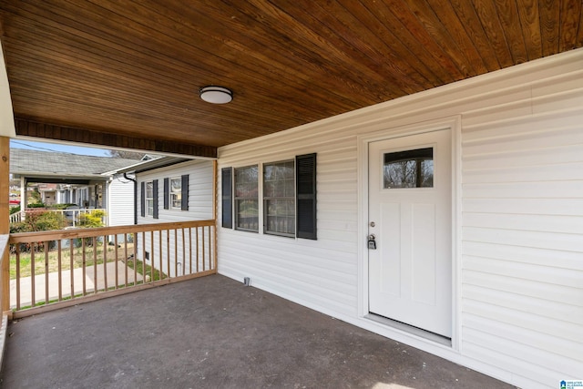 view of patio with covered porch