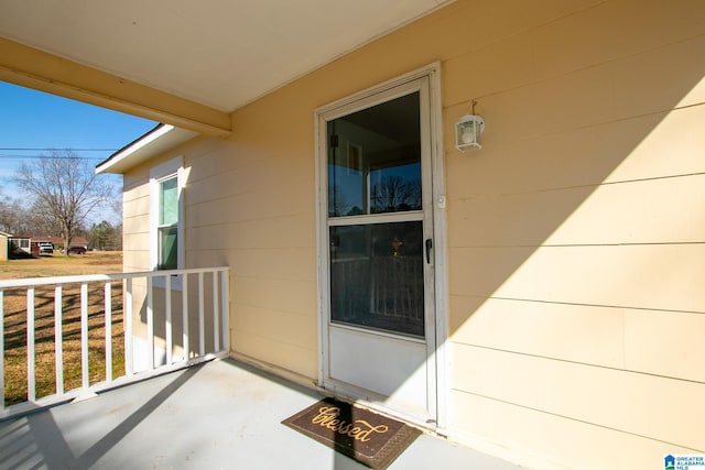 view of doorway to property